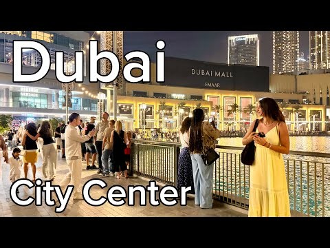 Dubai City Night 4K 🇦🇪 Amazing City Center, Downtown Dubai Walking Tour 