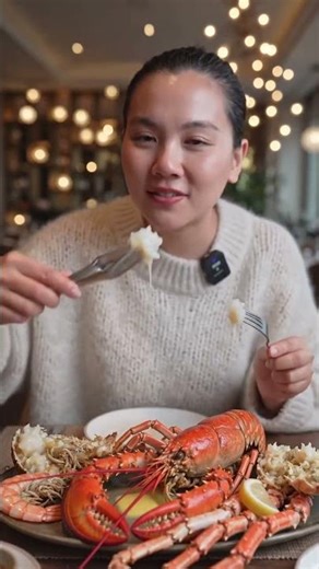 ASMR eating seafood