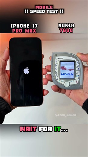 ⚡🫠 NOKIA 7600 VS iPHONE 17 PRO MAX SPEED TEST!! 🚀