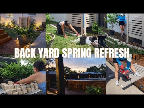 SPRING HOME REFRESH | Back yard transformation | Landscaping ! Small home makeovers. 