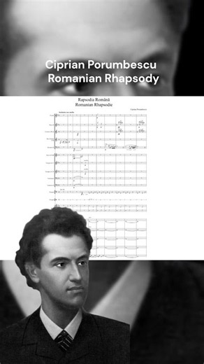 Ciprian Porumbescu - Romanian Rhapsody | With Score #shorts