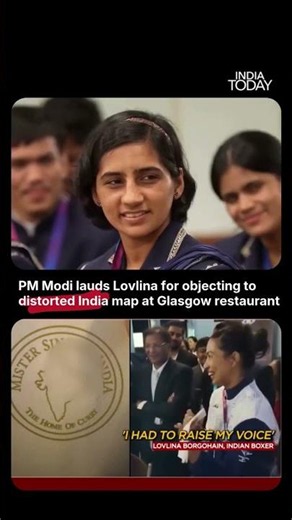 PM Modi Praises Lovlina for Asking Glasgow Restaurant to Correct India’s Map #modi #lovlinaborgohain