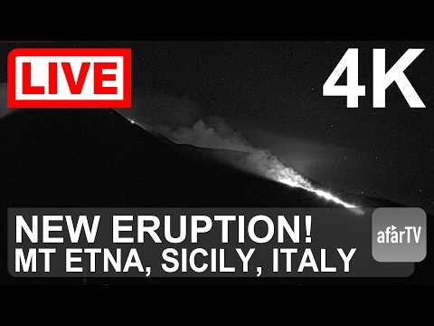 LIVE in 4K: New Mount Etna Volcanic Eruption (Sicily, Italy)