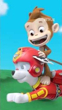 Rescue mission in full swing! 🐒🚨 Paw Patrol is now playing on Netflix!