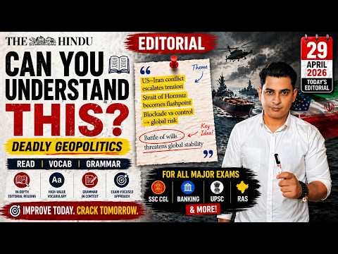 The Hindu Editorial Today || 29 April 2026 || Learn English Through Newspaper || Battle of Wills