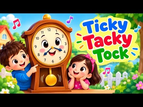 Ticky Tacky Tock ⏰🎵 | Fun Nursery Rhyme for Kids | Kids Songs & Rhymes