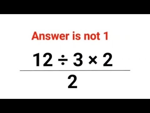 12÷3×2/2 The answer is not 1. Many got it wrong! Ukraine Math Test #math #percentages #ukraine