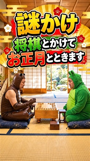 謎かけ 将棋とかけてお正月とときます