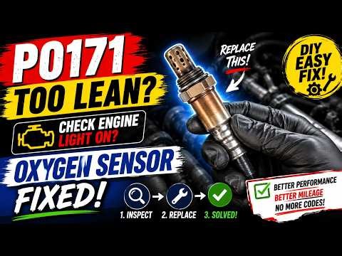 How to Fix P0171 Code Easily! O2 Sensor Replacement (System Too Lean)