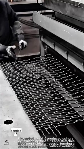 Expanded Metal Forming Work Tool Using Sheet Metal Press Machine #worktool