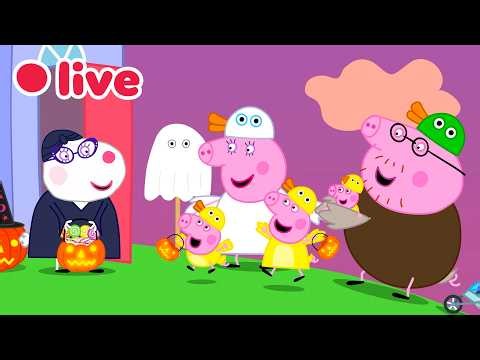 🔴 LIVE: Peppa Pig at HALLOWEEN! 👻 Peppa & Baby Evie’s Spookiest Adventures 🎃 4K