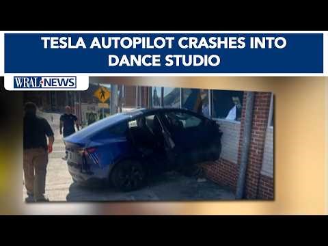 Tesla autopilot crashes through dance studio