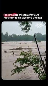 Assam Rains: 300-Metre Bridge Washed Away By Floods In Assam, Thousands Cut Off #assam