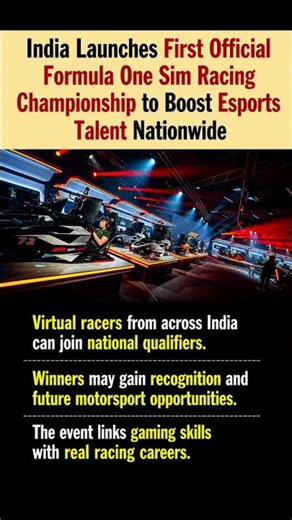 India Launches First Official F1 Sim Racing Championship 😳🏎️ #shorts #currentaffair91 #esports