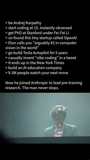 Andrej Karpathy’s INSANE Career Journey 🤯 | OpenAI →Tesla → Anthropic #AI #AndrejKarpathy #Anthropic