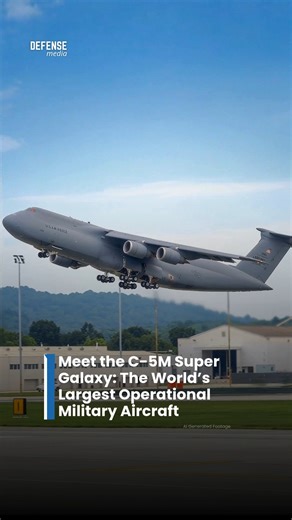 The C-5M Super Galaxy is the largest operational military aircraft in the world and a cornerstone of U.S. Air Force global mobility. Designed to transport oversized and heavy equipment, the aircraft can carry items such as helicopters, armored vehicles, and humanitarian supplies across intercontinental distances. | Defense Media