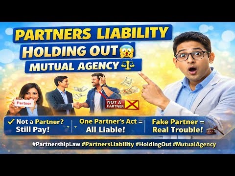 Partners Liability | Partners by Estoppel / Holding Out | Principle of Mutual Agency