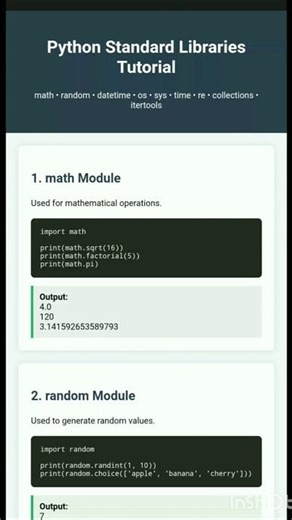 Python Standard Libraries Explained | math, random, datetime & More #coding