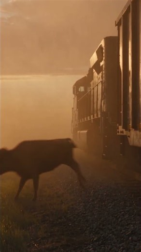 Animal vs Machine Ep 4 | Bison Stampede Forces a Freight Train to Brake!
