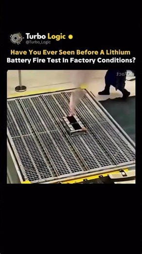 Lithium Battery Fire Test in Factory Conditions