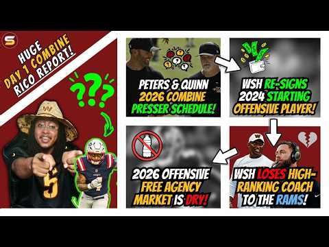 😎WSH's 1st Re-Signing! | 💔WSH Loses High-Ranking Coach to Rams | 👎🏾Free Agency Market is DRY! | 🏎️AG