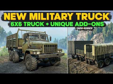 New Military-Style Truck with Unique Addons in SnowRunner | You Need to Know