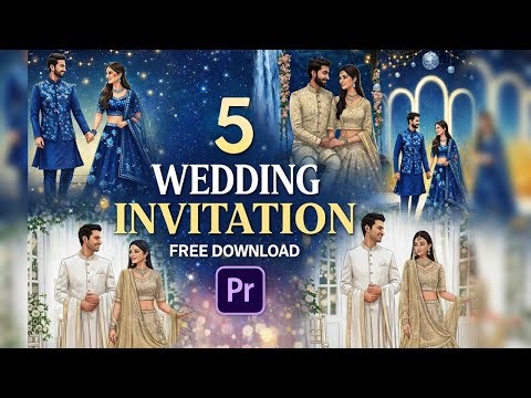 Free Download | wedding invitation video template free download| Wedding invitation Caricature