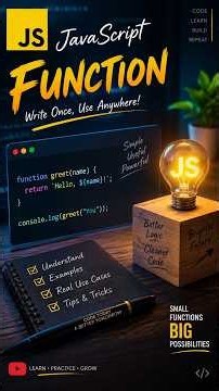 JavaScript Functions Explained Simply 🚀 | Beginner JavaScript