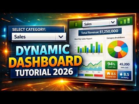 🔥 Excel Interactive Dashboard with Drop Down List | Dynamic Dashboard Tutorial (2026)