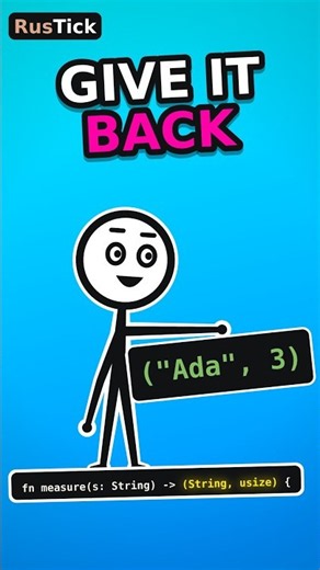 Rust Series - 016 Returning Gives It Back 🔁 #rust #rustlang #shorts