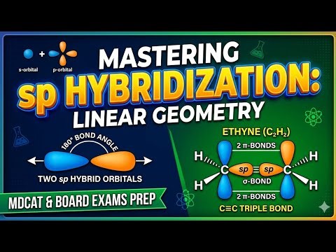 sp Hybridization Explained | Linear Geometry & Triple Bonds | Chemistry Series