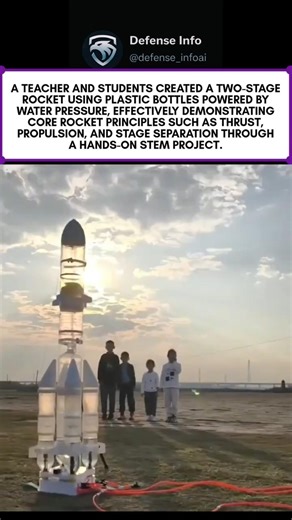 What if a plastic bottle rocket behaved like a real space rocket? 😳