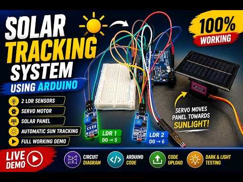 This Solar Panel MOVES Itself! 😲 | Arduino Solar Tracking System 🌞 | LDR + Servo Full Demo