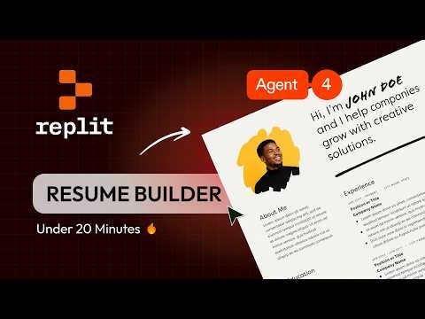 Build and Deploy Resume Builder App Using Replit Agent 4 under 20 Minutes