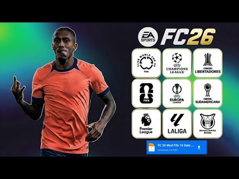 FIFA 16 MOD FC 26 Android Mobile Offline Career Mode PS5 MOD [Apk+obb+data] Best Graphics