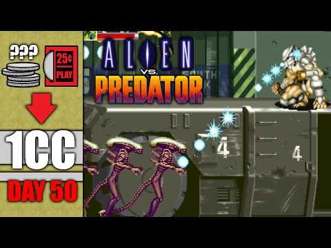 Can I Beat ALIEN vs PREDATOR on 1 Quarter?! A 1CC Journey (Day 50)