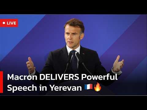 🔴LIVE: French President Emmanuel Macron Speaks at Yerevan Dialogue Forum | AC1W