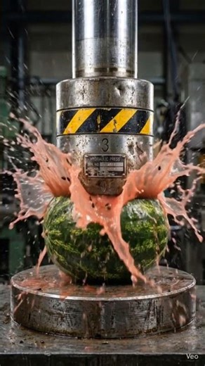 Hydraulic Press vs Watermelon 🍉💥 Massive Juicy Crush Explosion!