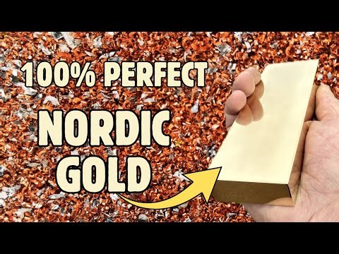 100% Perfect Nordic Gold Ingot - Mirrored Bar - ASMR Metal Melting & Milling - BigStackD