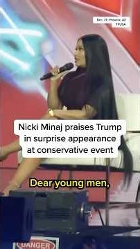 Nicki Minaj praises Trump in surprise appearance at conservative event