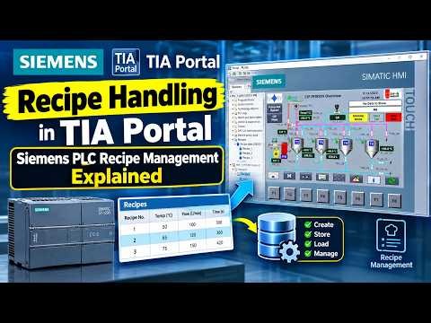 How to Create & Handle Recipes in TIA Portal | Siemens PLC - Intro