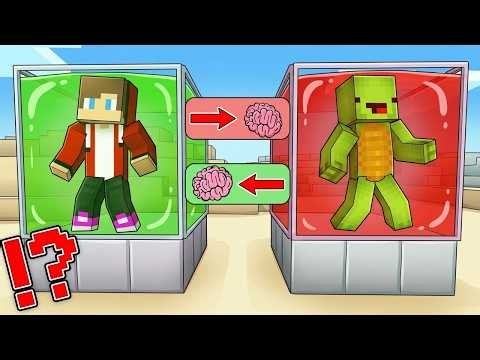 JJ And Mikey SWITCHED BRAINS in Minecraft BODY BATTLE
