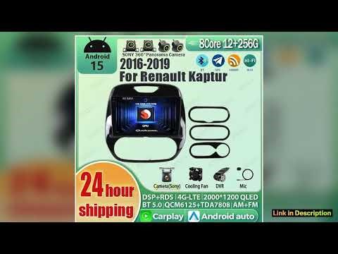 Android 15 Carplay Auto Car Radio Multimedia For Renault Kaptur Captur Clio Samsung QM3 2013 2014 2