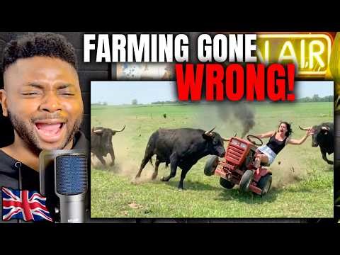 Farm Life FAILS - Hilarious Farm Animal & Tractor Fails | British Guy Reacts 🇬🇧