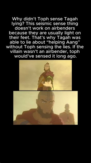 why couldn't Toph sense Taga lying? #avatarthelastairbender
