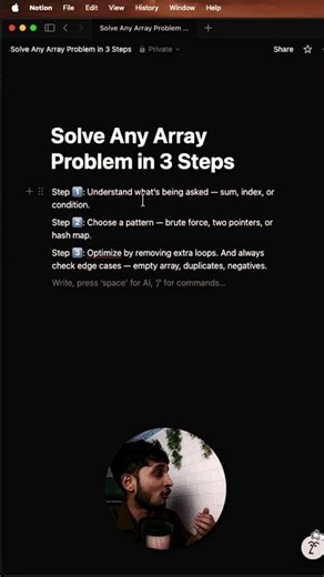 Solve Any Array Problem in 3 Steps