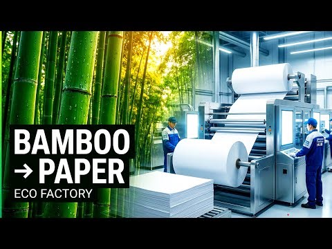 Inside the Giant Bamboo Paper Factory | How Bamboo Turns Into Eco‑Friendly Paper (Full Process)