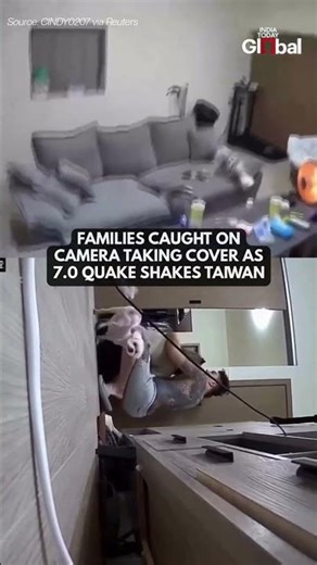 Taiwan Earthquake: Eyewitness Video Shows Family Scrambling for Safety