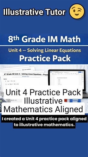 😉 8th Grade Unit 4 Linear Equations | Ready-to-Use Practice Pack