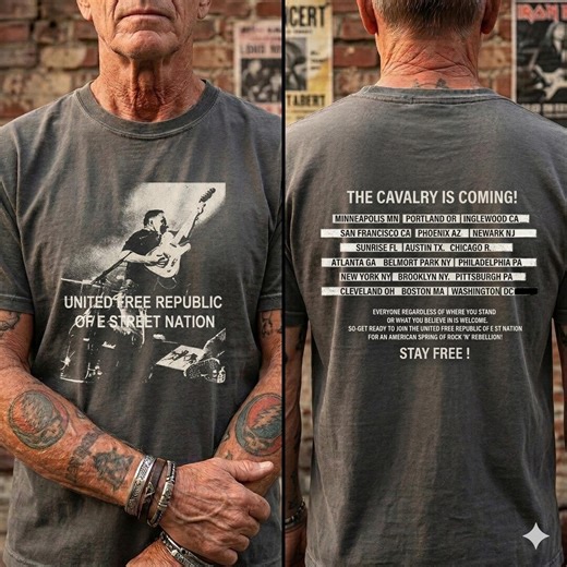 Comfort Colors Bruce Springsteen Rock Music Land of Hope & Dreams Tour 2026 T-shirt, Bruce Springsteen Tour 2-sided Shirt, Bruce Fan Gift - Etsy